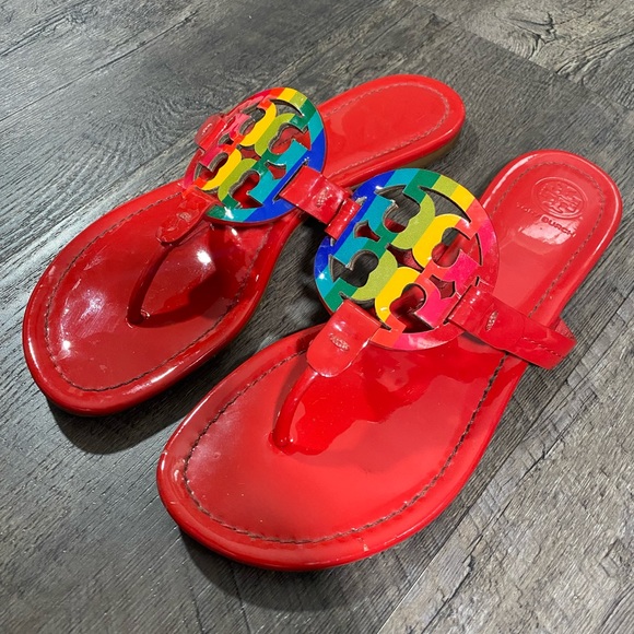 TORY BURCH Red Rainbow Millers Sandals